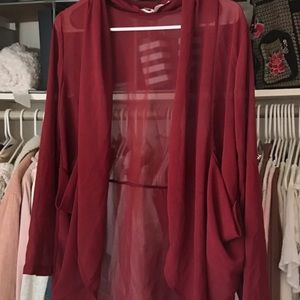 Burgundy cardigan